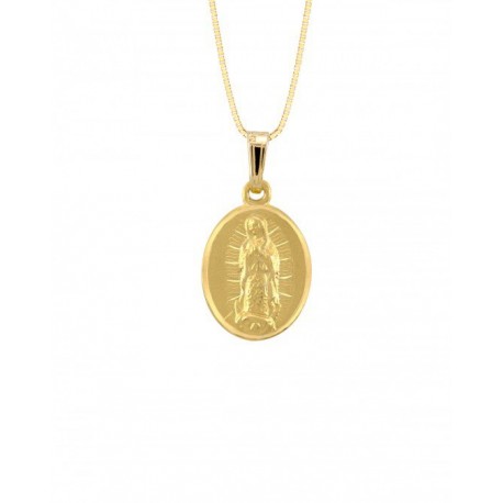 MEDALLA IMAGEN VIRGEN DE GUADALUPE EN ORO AMARILLO ME14-YOV3VG - Envío Gratuito