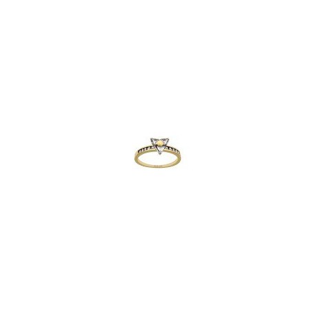 ANILLO SOLITARIO DE ORO AMARILLO B1731 - Envío Gratuito