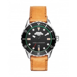 RELOJ AX BLACK DIAL TAN LEATHER PARA CABALLERO AX1707 - Envío Gratuito