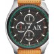 RELOJ AX CHRONOGRAPH BLACK DIAL BROWN LEATHER PARA CABALLERO AX1608 - Envío Gratuito