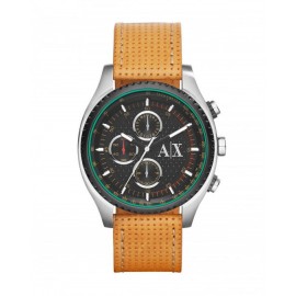 RELOJ AX CHRONOGRAPH BLACK DIAL BROWN LEATHER PARA CABALLERO AX1608 - Envío Gratuito