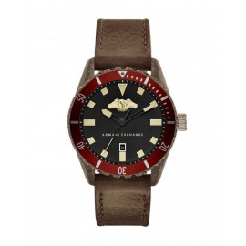 RELOJ AX DARK BROWN LEATHER PARA CABALLERO AX1712