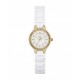 RELOJ DKNY CHAMBERS WHITE CERAMIC GOLD-TONE PARA DAMA NY2250 - Envío Gratuito