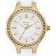 RELOJ DKNY CHAMBERS WHITE CERAMIC GOLD-TONE PARA DAMA NY2250 - Envío Gratuito