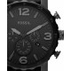 RELOJ FOSSIL NATE CHRONOGRAPH BLACK STAINLESS STEEL PARA CABALLERO JR1401 - Envío Gratuito