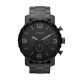 RELOJ FOSSIL NATE CHRONOGRAPH BLACK STAINLESS STEEL PARA CABALLERO JR1401 - Envío Gratuito