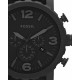 RELOJ FOSSIL NATE CHRONOGRAPH BLACK LEATHER PARA CABALLERO JR1354 - Envío Gratuito