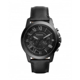 RELOJ FOSSIL GRANT CHRONOGRAPH BLACK LEATHER STRAP PARA CABALLERO FS5132