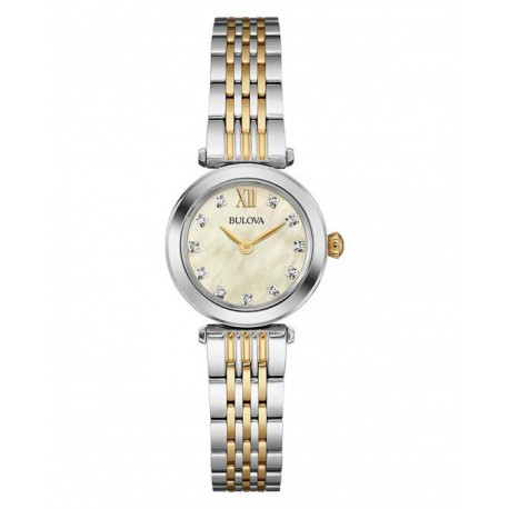 RELOJ BULOVA CON DIAMANTES PARA DAMA 98P154 - Envío Gratuito