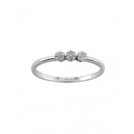 ANILLO DE ORO BLANCO CON DIAMANTES 12093Q-WD4WT - Envío Gratuito