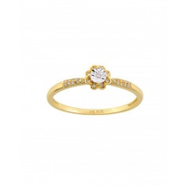 ANILLO DE ORO AMARILLO Y BLANCO CON DIAMANTES 12903R-WD4YT - Envío Gratuito