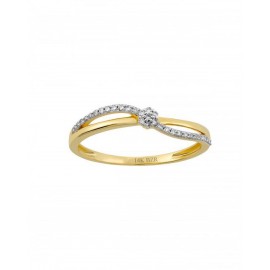 ANILLO DE ORO AMARILLO CON DIAMANTES 13244Q-WD4YV - Envío Gratuito