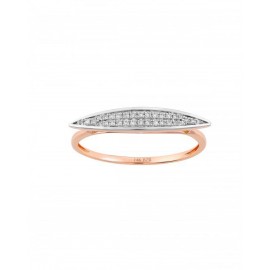 ANILLO DE ORO ROSA CON DIAMANTES 13420R-WD4RV - Envío Gratuito