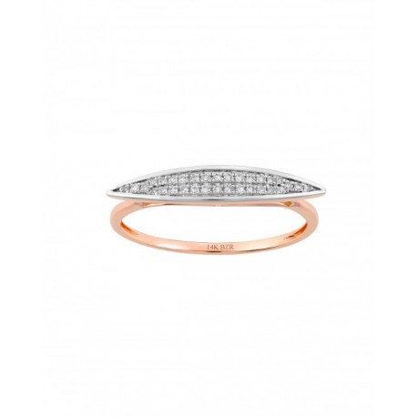 ANILLO DE ORO ROSA CON DIAMANTES 13420R-WD4RV - Envío Gratuito