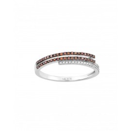 ANILLO DE ORO BLANCO CON DIAMANTES Y DIAMANTES NARANJA 10648Q-TB4WT - Envío Gratuito