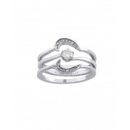 ANILLO DE ORO BLANCO CON DIAMANTES B1684B