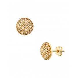 ARETES DE ORO AMARILLO CON DIAMANTES B1291-E - Envío Gratuito