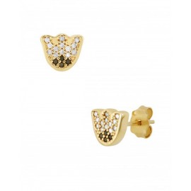 ARETES DE ORO AMARILLO CON DIAMANTES B1845-E