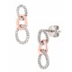 ARETES DE ORO ROSA Y BLANCO CON DIAMANTE 11257W-WD4GT - Envío Gratuito