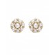 ARETES DE ORO AMARILLO CON DIAMANTES Y PERLA 13594W-WP4YT - Envío Gratuito