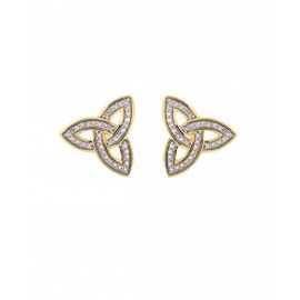 ARETES DE ORO AMARILLO CON BRILLANTES ER01796EY - Envío Gratuito