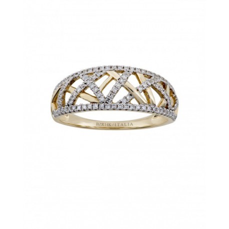 ANILLO DE ORO AMARILLO CON DE DIAMANTES 10189Q-WD4YT - Envío Gratuito