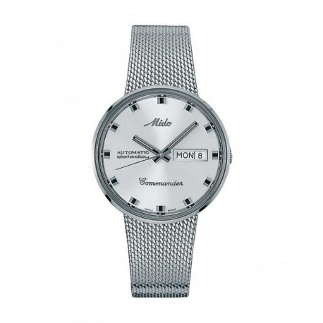 RELOJ MIDO COMMANDER SILVER DIAL STAINLESS STEEL AUTOMATIC PARA CABALLERO M842942113 - Envío Gratuito