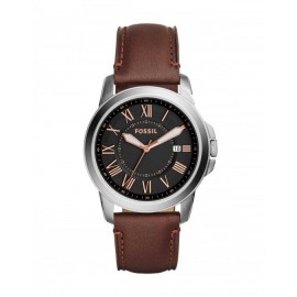 RELOJ FOSSIL GRANT CHRONOGRAPH BROWN LEATHER PARA CABALLERO FS5091 - Envío Gratuito