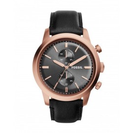 RELOJ FOSSIL TOWNSMAN CHRONOGRAPH BLACK LEATHER PARA CABALLERO FS5097 - Envío Gratuito