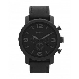 RELOJ FOSSIL NATE CHRONOGRAPH BLACK LEATHER PARA CABALLERO JR1354 - Envío Gratuito