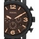 RELOJ FOSSIL NATE CHRONOGRAPH BLACK STAINLESS STEEL PARA CABALLERO JR1356 - Envío Gratuito