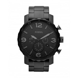 RELOJ FOSSIL NATE CHRONOGRAPH BLACK STAINLESS STEEL PARA CABALLERO JR1401 - Envío Gratuito