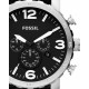 RELOJ FOSSIL NATE CHRONOGRAPH BLACK LEATHER PARA CABALLERO JR1436 - Envío Gratuito