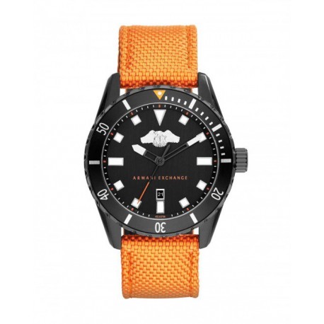 RELOJ AX BLACK DIAL ORANGE NYLON PARA CABALLERO AX1705 - Envío Gratuito