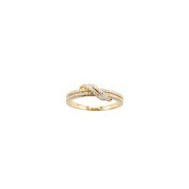 ANILLO DE ORO AMARILLO CON ZIRCONIAS KR0300Y - Envío Gratuito