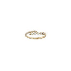 ANILLO DE ORO AMARILLO CON ZIRCONIAS KR0442Y - Envío Gratuito