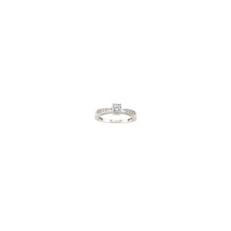 ANILLO DE ORO BLANCO CON ZIRCONIAS OIY00096-W - Envío Gratuito