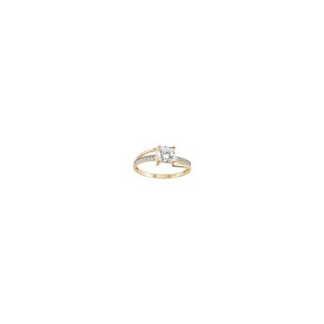 ANILLO DE ORO AMARILLO CON ZIRCONIAS RSR85054-Y - Envío Gratuito