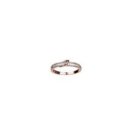 ANILLO DE ORO ROSA COMBINADO CON DIAMANTES 15591Q-WD4RV - Envío Gratuito