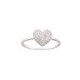 ANILLO DE CORAZÓN EN ORO BLANCO CON BRILLANTES RG03732W - Envío Gratuito