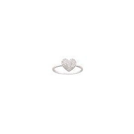 ANILLO DE CORAZÓN EN ORO BLANCO CON BRILLANTES RG03732W - Envío Gratuito