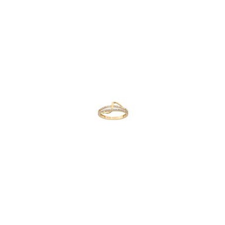 ANILLO DE ORO AMARILLO CON ZIRCONIAS HRY00185-Y - Envío Gratuito