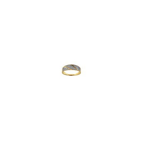 ANILLO DE ORO AMARILLO CON DIAMANTES RF8049 - Envío Gratuito