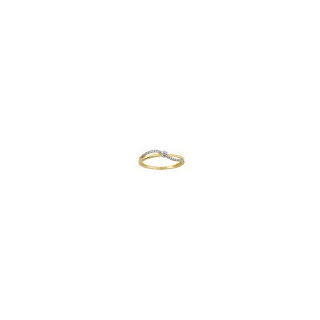 ANILLO DE ORO AMARILLO CON DIAMANTES 13244Q-WD4YV - Envío Gratuito