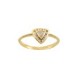 ANILLO DE ORO AMARILLO CON BRILLANTES Y DIAMANTE TRIANGULAR B1654 - Envío Gratuito