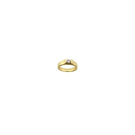 ANILLO SOLITARIO DE ORO AMARILLO B6513 - Envío Gratuito