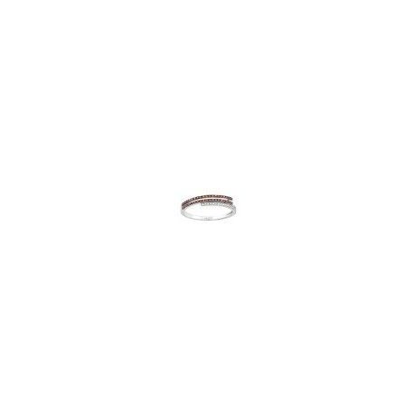 ANILLO DE ORO BLANCO CON DIAMANTES Y DIAMANTES NARANJA 10648Q-TB4WT - Envío Gratuito