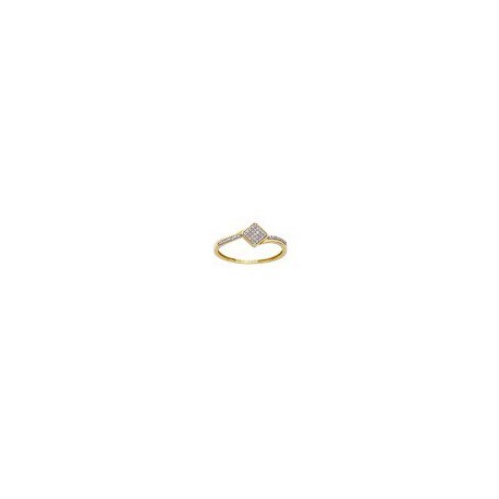 ANILLO DE ORO AMARILLO CON DIAMANTES L44600 - Envío Gratuito