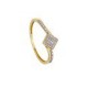 ANILLO DE ORO AMARILLO CON DIAMANTES L44600 - Envío Gratuito