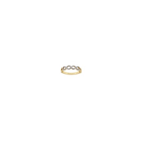 ANILLO DE ORO AMARILLO CON DIAMANTES L44750 - Envío Gratuito